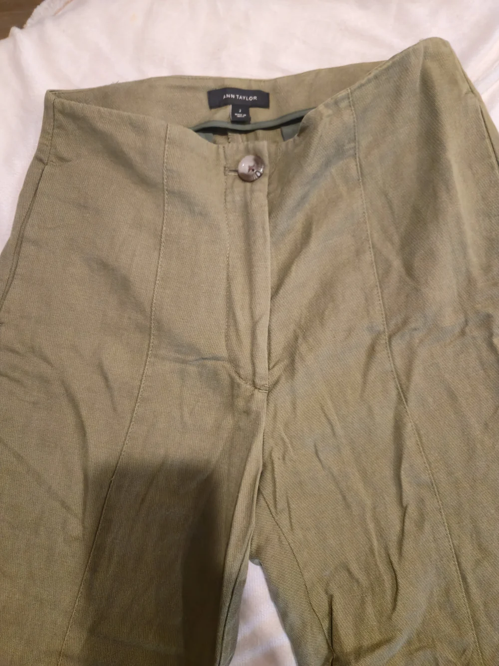 Ann Taylor Olive Green Chinos Size 2